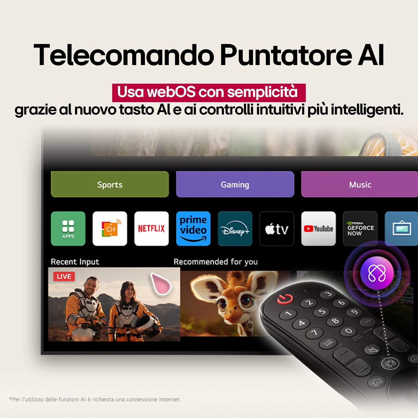 LG ELETTRONICA 43QNED80A6A | TV | TV LED | TV LED 43"-49" | TV LED QNED 43"UHD 4K DVBT2/S2 SMART WEB