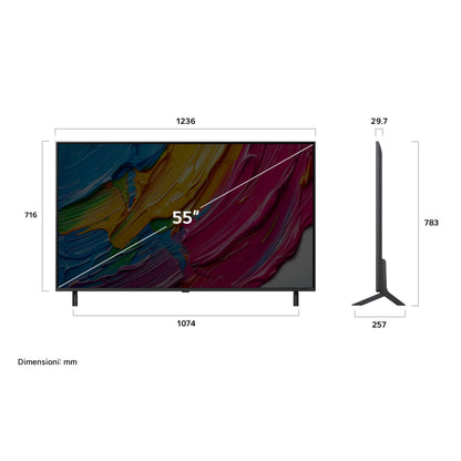 LG ELETTRONICA 55QNED80A6A | TV | TV LED | TV LED 50"-55" | TV LED QNED 55"UHD 4K DVBT2/S2 SMART WEB