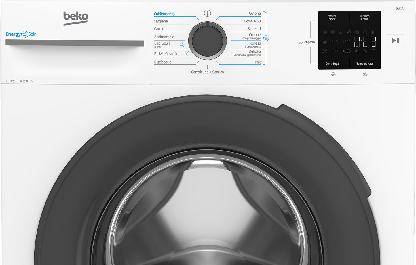 BEKO BIANCO BMWU3721A | LAVATRICI | LAVATRICI CARICO FRONTALE | LAV. C/FRONTALE 7-7,99KG | LAV.C/FRO