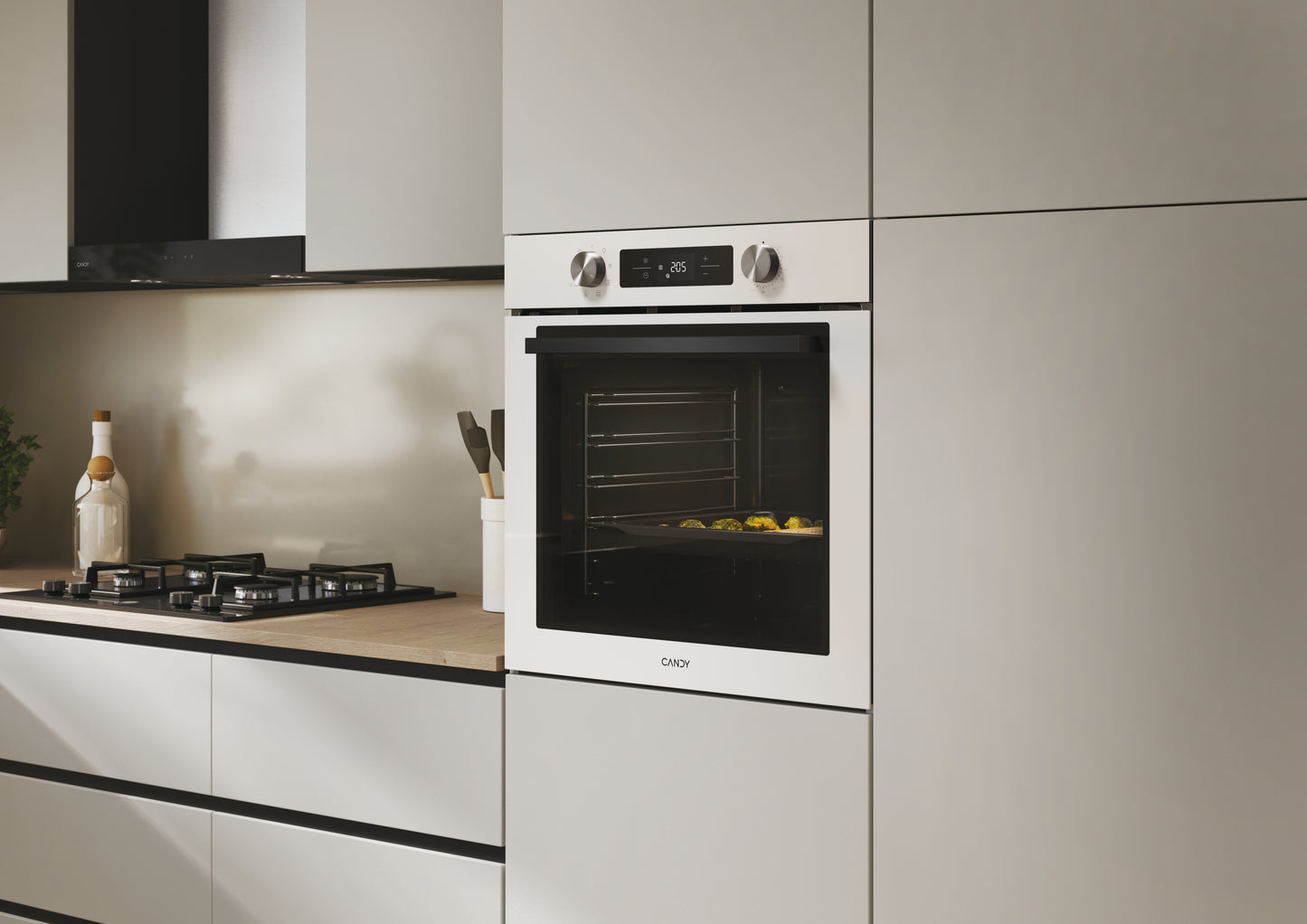 CANDY BI CA6N3T1HTW|33703920|Forno elettrico ventilatoFiniture Vetro Bianco, Classe Energetica A+, C
