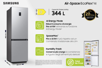SAMSUNG BIANCO RB34C672DSAEF | FRIGORIFERI | FRIGORIFERI COMBINATI | FRIGO COMBI NO FROST | COMBI 34