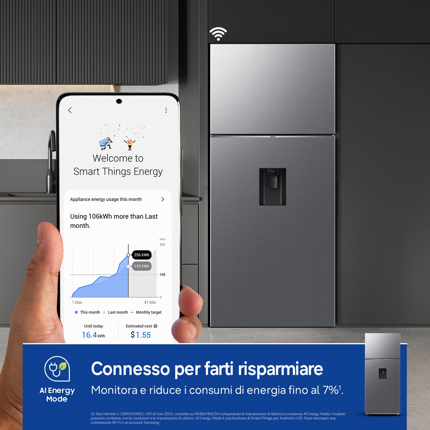 SAMSUNG TRANSF FS PROMO RT53DG7B14S9EF | FRIGO 2P.528LT L79CM CE.E NOFROST DISP. WIFI INOX