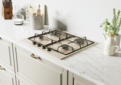 CANDY BI CHW6BRAV4WGT|33802729|Piano Gas da 60cm avena;  Griglie in piattina; 4 fuochi DC 4Kw; manop