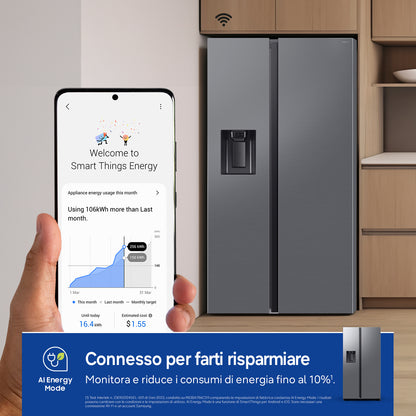 SAMSUNG BIANCO RS70F65KETEF | FRIGORIFERI | SIDE BY SIDE | SIDE BY SIDE NO FROST | SBS 635LT CE.E NO
