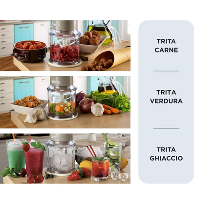 ARIETE PED 438BEIGE | CUCINA | PREPARAZIONE CIBI | TRITATUTTO | TRITATUTTO 400W 600ML 2VEL. 4LAME IN