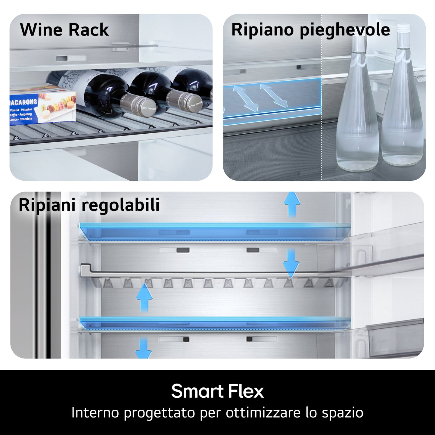 LG BIANCO GBBS322CPY | FRIGORIFERI | FRIGORIFERI COMBINATI | FRIGO COMBI NO FROST | COMBI 375LT CE.C