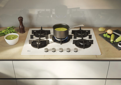 HOOVER BI  HVG74C3W | 33803509 | New Collection 3 | 5 fuochi gas;Griglie Ghisa;Bruciatore doppia cor