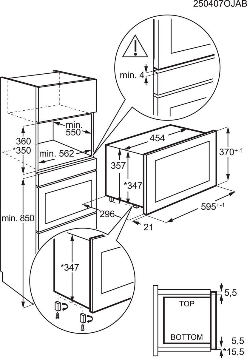 Electrolux BI   MQ818GXE   | Microonde con grill - Quadro - Inserimento nel pensile - Vano incasso 3