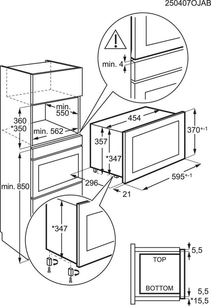 Electrolux BI   MQ818GXE   | Microonde con grill - Quadro - Inserimento nel pensile - Vano incasso 3