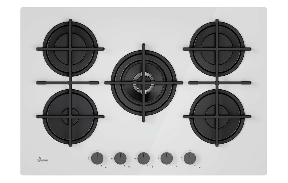 HOOVER BI  HVG74C3W | 33803509 | New Collection 3 | 5 fuochi gas;Griglie Ghisa;Bruciatore doppia cor