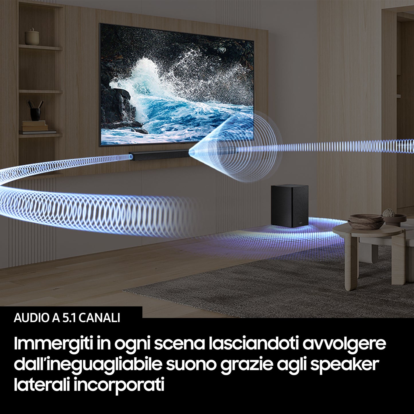 SAMSUNG ELETTRONICA HWB750F | AUDIO | HOME CINEMA | SOUND BAR | SOUND BAR 5.1 C/SUBWOOFER WLSS BT HD