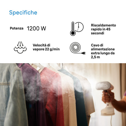 BRAUN PED GS5011PU | CASA | FERRI DA STIRO | FERRO VERTICALE | STIRATORE VERTICALE 1200W QUICKSTYLE