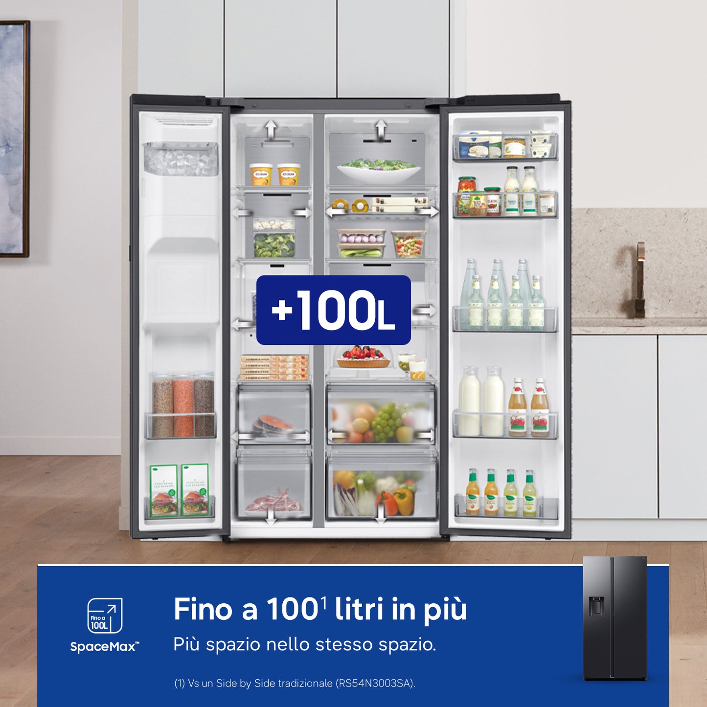 SAMSUNG BIANCO RS80F66KBFEF | FRIGORIFERI | SIDE BY SIDE | SIDE BY SIDE NO FROST | SBS 635LT CE.B NO