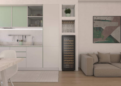 CANDY FS CWC058 | 34005571 | 1280x475x456 | 48x128cm, Classe G, finitura Glass Black, Ripiani Legno,