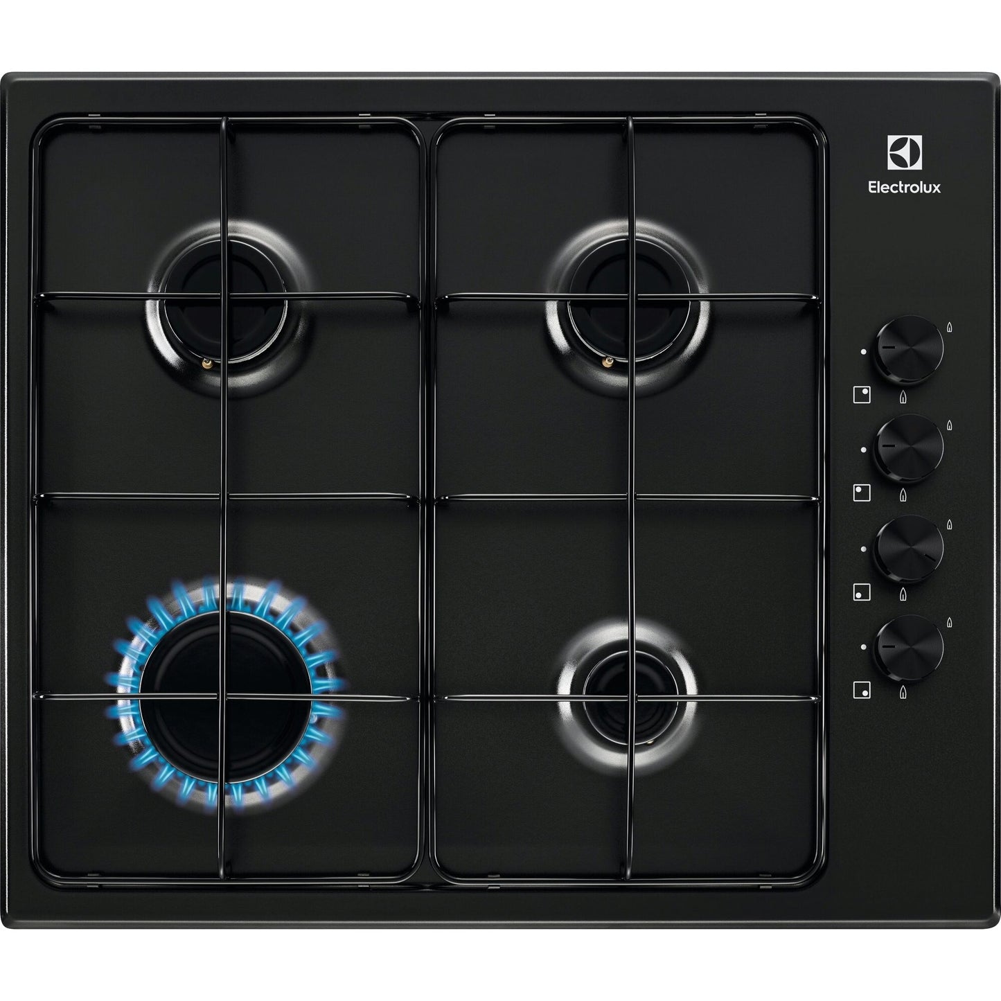 Electrolux BI   KGS6404B   | 60 cm - Slim - Comandi Laterali - 4 fuochi gas - Bruciatori Fiamma Pura