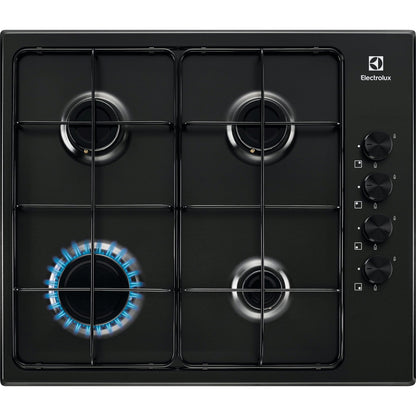 Electrolux BI   KGS6404B   | 60 cm - Slim - Comandi Laterali - 4 fuochi gas - Bruciatori Fiamma Pura