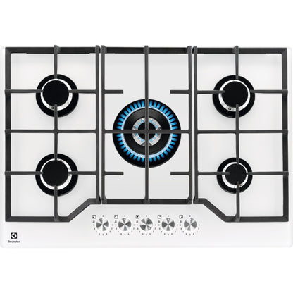 Electrolux BI   KGG75362W   | 75 cm - Nuova estetica Gas on Glass - Step Power - 5 fuochi - Bruciato