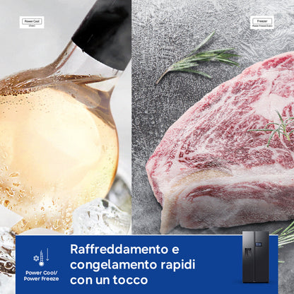 SAMSUNG BIANCO RS90F64EDFEF | FRIGORIFERI | SIDE BY SIDE | SIDE BY SIDE NO FROST | SBS 614LT CE.D NO