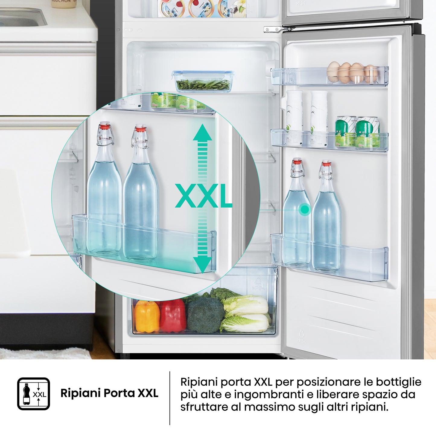HISENSE BIANCO RT267D4ADE | FRIGORIFERI | FRIGORIFERI A 2PORTE | FRIGO 2P STATICO | FRIGO 2P. 206LT