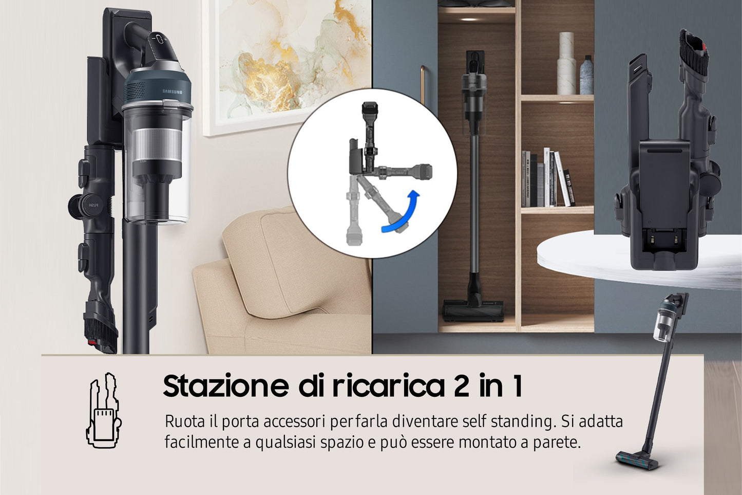 SAMSUNG PED VS20C852FTB | CASA | ASPIRAZIONE | SCOPE RICARICABILI | SCOPA RIC. S/SACCO 25.2V INV.CIC