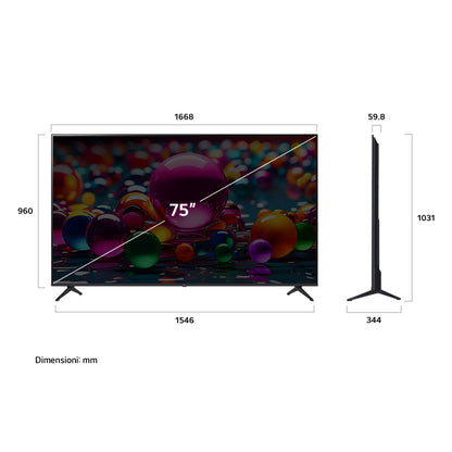 LG ELETTRONICA 75UA75006LA | TV | TV LED | TV LED 70" - 79" | TV LED 75"UHD 4K DVBT2/S2 SMART WEBOS