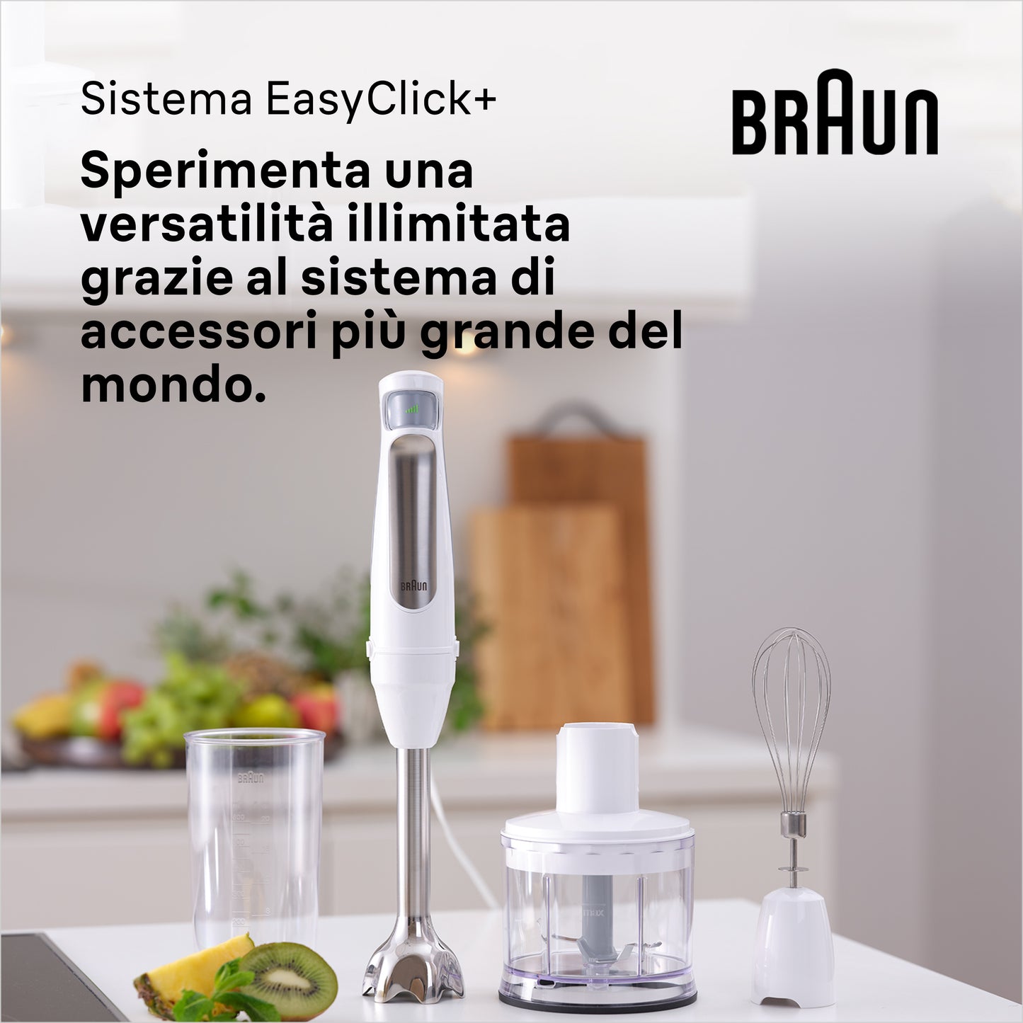 BRAUN PED MQ7035IWH | CUCINA | PREPARAZIONE CIBI | FRULLATORE A IMMERSIONE | MINIPIMER 1000W 0.6LT M