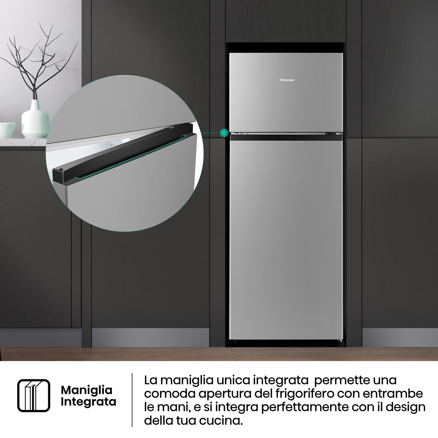 HISENSE BIANCO RT267D4ADE | FRIGORIFERI | FRIGORIFERI A 2PORTE | FRIGO 2P STATICO | FRIGO 2P. 206LT