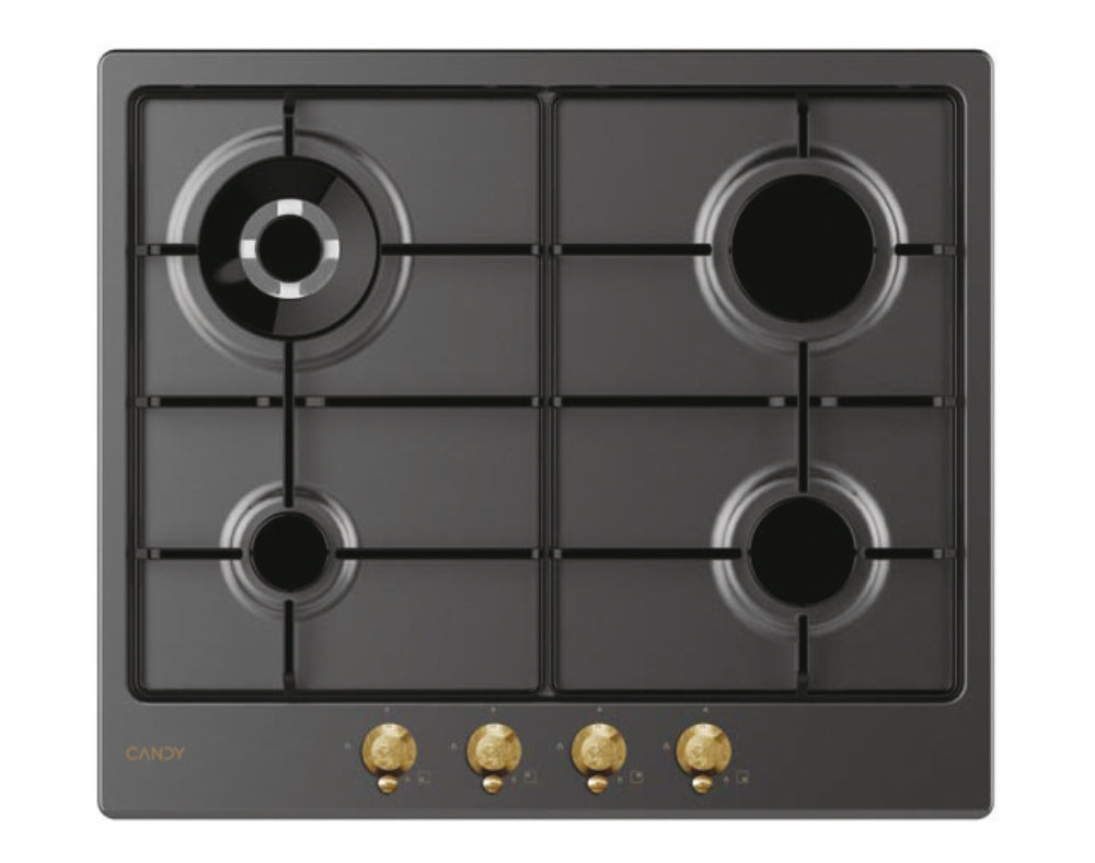 CANDY CHW6BR4WGTGH | 33801982 | Piano Gas da 60cm ghisa;  Griglie in piattina; 4 fuochi DC 4Kw; mano