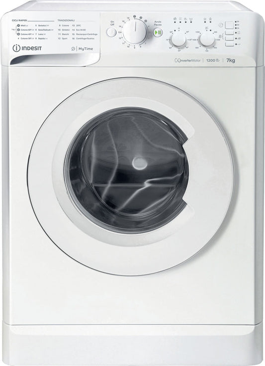INDESIT BIANCO MTWC71296WIT | LAVATRICI | LAVATRICI CARICO FRONTALE | LAV. C/FRONTALE 7-7,99KG | LAV