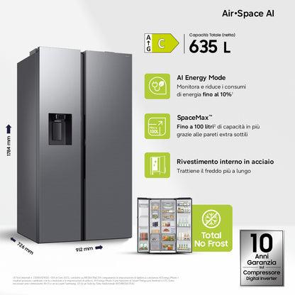 SAMSUNG BIANCO RS80F67KCTEF | FRIGORIFERI | SIDE BY SIDE | SIDE BY SIDE NO FROST | SBS 635LT CE.C NO