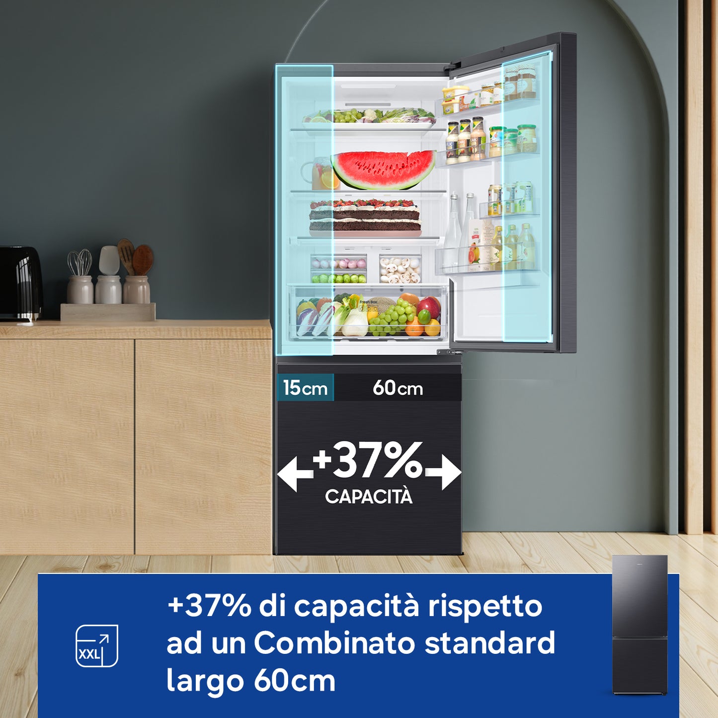 SAMSUNG BIANCO RB50DG601EB1EF | FRIGORIFERI | FRIGORIFERI COMBINATI | FRIGO COMBI NO FROST | COMBI 5