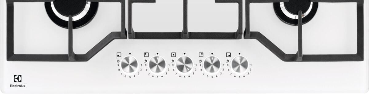Electrolux BI   KGG75362W   | 75 cm - Nuova estetica Gas on Glass - Step Power - 5 fuochi - Bruciato