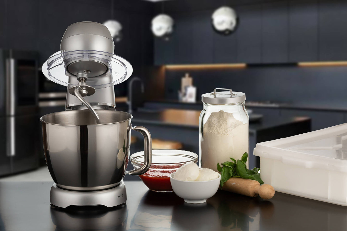 ARIETE PED 1583 | CUCINA | PREPARAZIONE CIBI | IMPASTATORI | IMPASTATORE 1300W 5.2LT TAZZA INOX GOUR