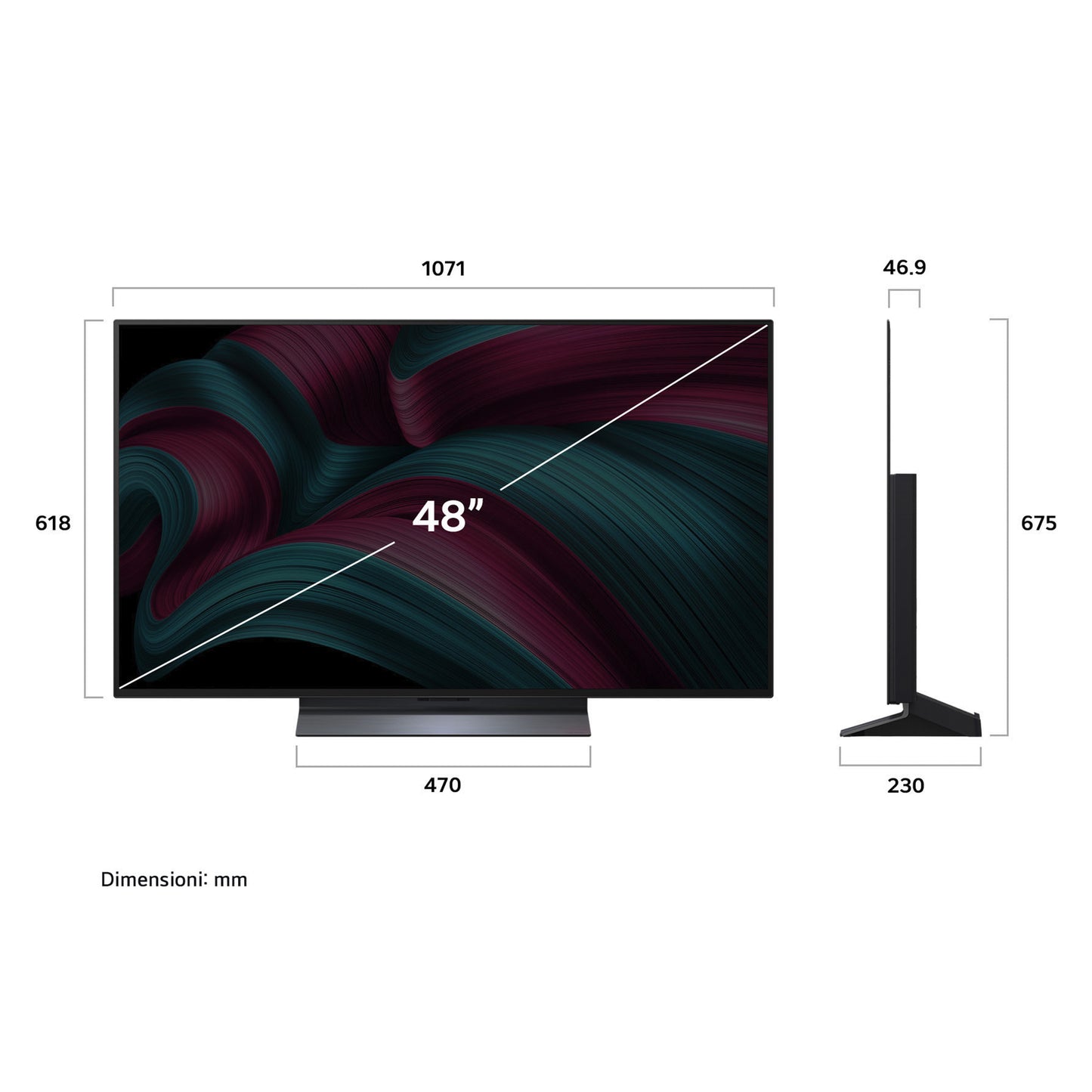 LG ELETTRONICA OLED48C55LA | TV | TV OLED | TV OLED 43" - 49" | TV OLED EVO 48"UHD 4K DVBT2/S2 SMART