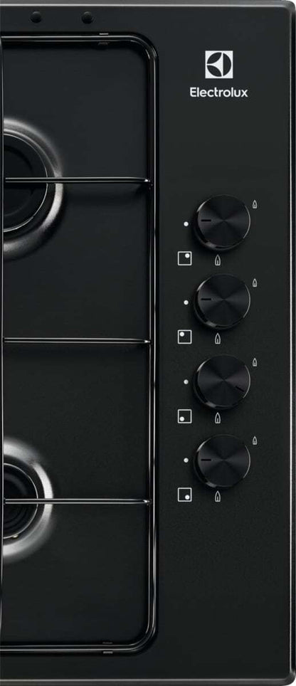Electrolux BI   KGS6404B   | 60 cm - Slim - Comandi Laterali - 4 fuochi gas - Bruciatori Fiamma Pura