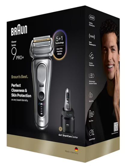BRAUN PED 9667CC | CURA PERSONA | RASATURA | RASOIO ELETTRICO | RASOIO RIC. 5+1ELEM. W&D LED AUT.60M