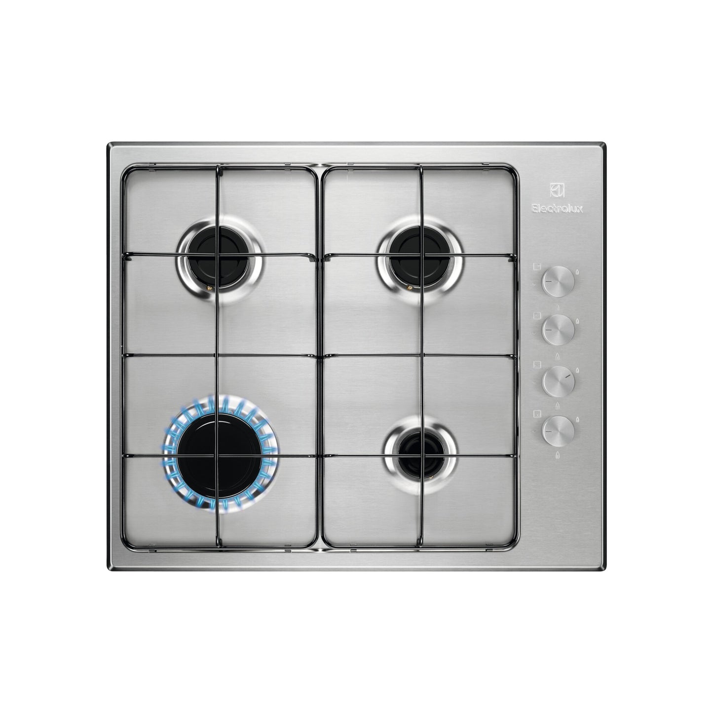 Electrolux BI   KGS6404SX   | 60 cm - Slim - Comandi Laterali - 4 fuochi gas - Bruciatori Fiamma Pur