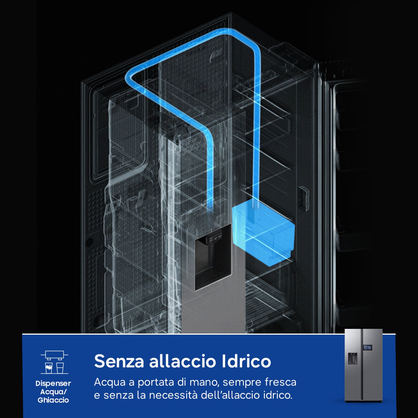 SAMSUNG BIANCO RS90F65EDTEF | FRIGORIFERI | SIDE BY SIDE | SIDE BY SIDE NO FROST | SBS 614LT CE.D NO