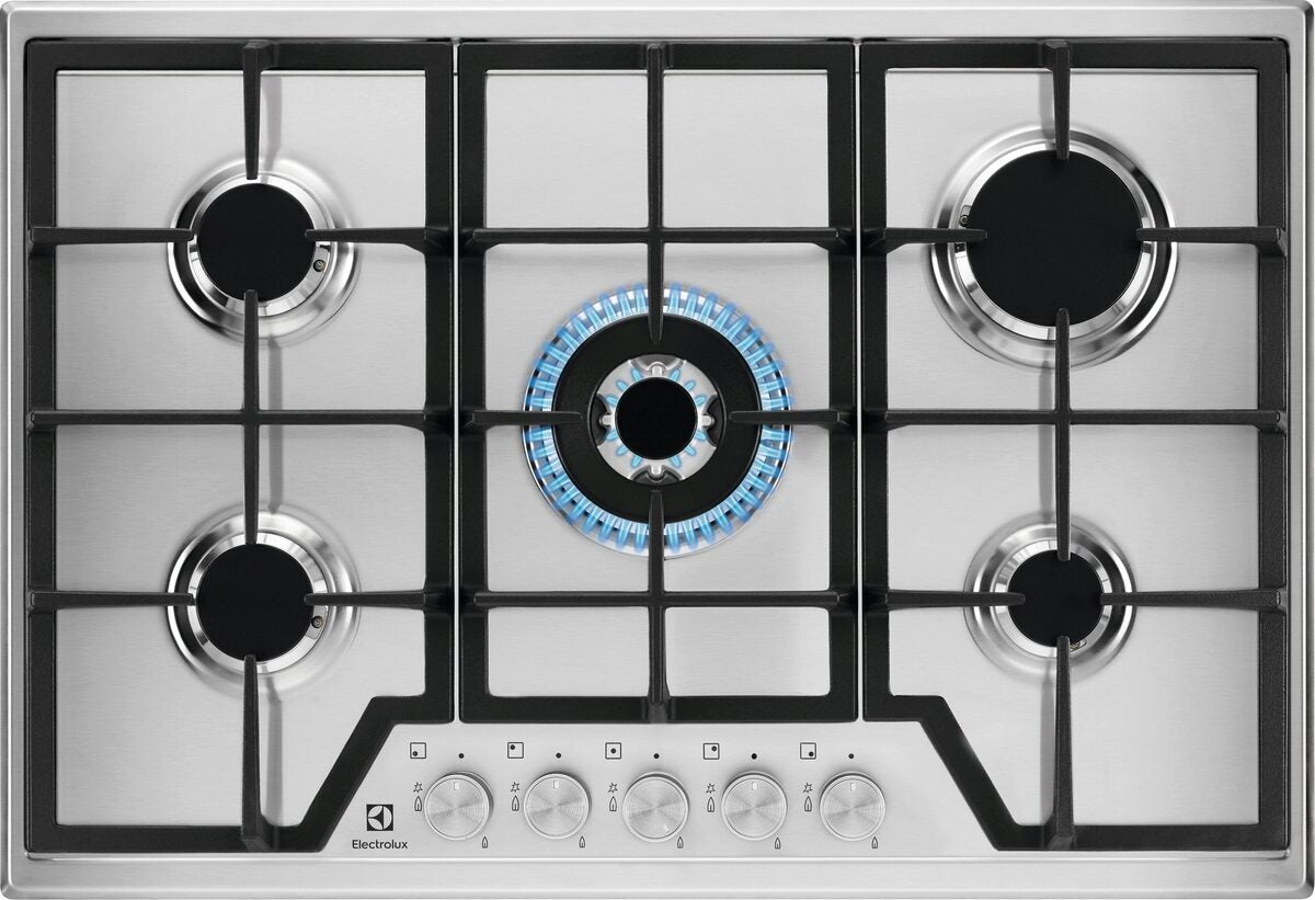 Electrolux BI   KGS7536SX   | 75 cm New Linea Slim Profilo 8 mm - 5 fuochi gas - Bruciatori ad alta