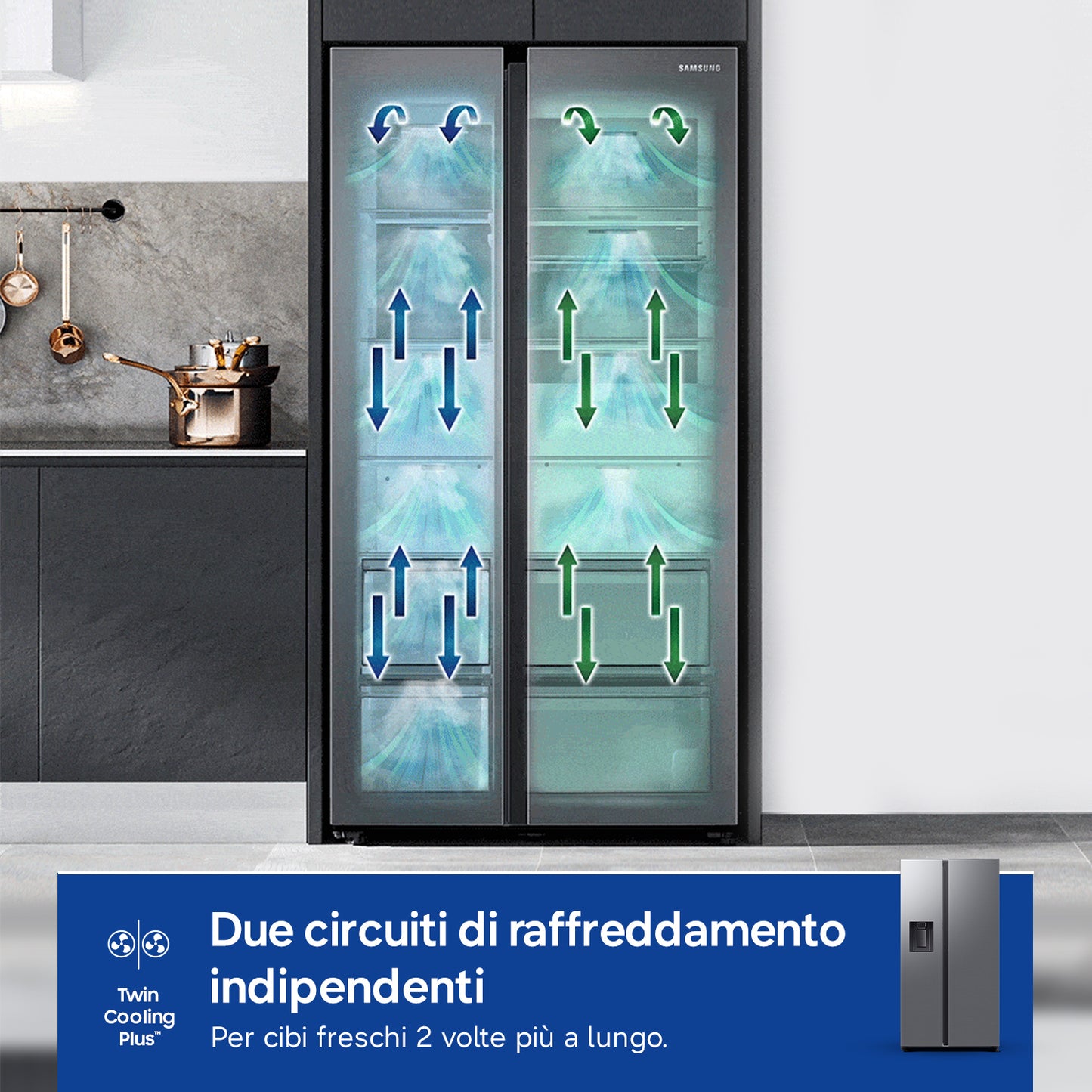 SAMSUNG BIANCO RS80F67KCTEF | FRIGORIFERI | SIDE BY SIDE | SIDE BY SIDE NO FROST | SBS 635LT CE.C NO